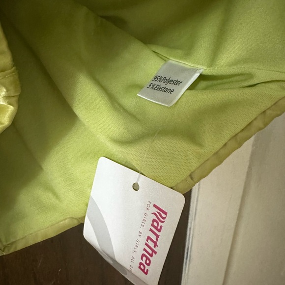 Parthea - Draped Seam Front Satin Cami Corset Top | Light Green| Size: 2XL - Picture 5 of 5